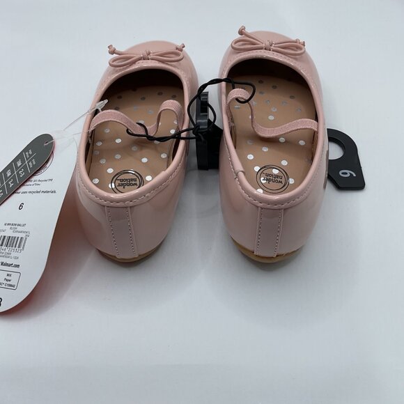 Toddler Girls Pink Patent Bow Mary Jane Flats Size 6 baby - Picture 5 of 5